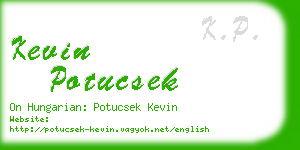 kevin potucsek business card